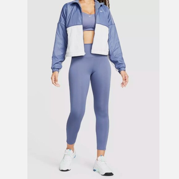 Nike One Women's Therma-FIT Diffused Blue HW 7/8 Leggings XXL Gym Winter Outdoor - Picture 11 of 14